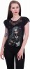 Goth Fimiliar - Lace Layered Cap Sleeve Top - Spiral